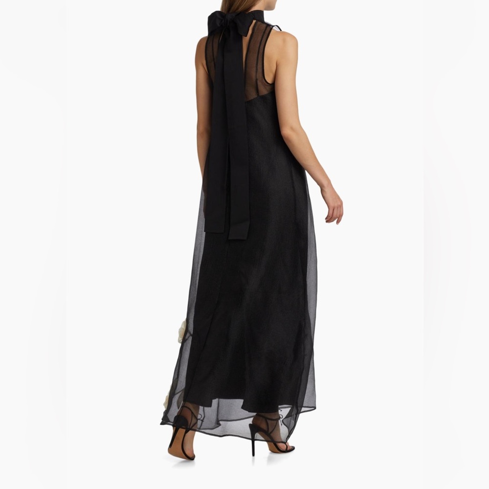 Staud Black Floral Sheer Dress - Picture 4 of 6